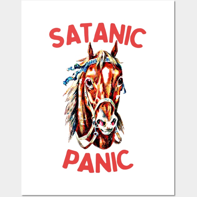 Satanic Panic / Humorous Meme Design Wall Art by DankFutura